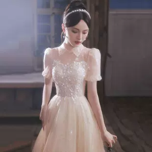 Вечернее платье, цвет шампанского, 2024 года, подарок на день рождения, для подростков