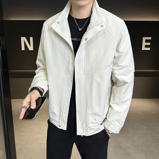 2025 Spring and Autumn Explosions Men's Collar Jacket Youth Fashion Simple All-match Youth Jacket Jacket