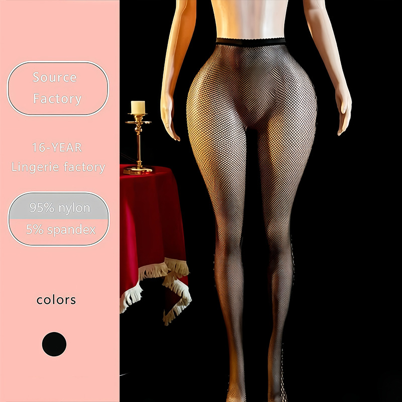 Yue mariposa amor calcetines sexy calcetines de red de pesca agujado lateral rombo coqueteo europeo y americano transfronterizo WK13