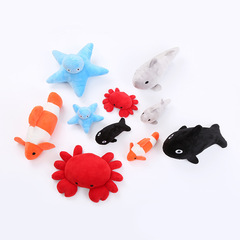 Cat Toys Ocean Series Catnip Plush Toys Chew-resistant and Abrasion-resistant Pet Supplies Factory Wholesale Cross-border