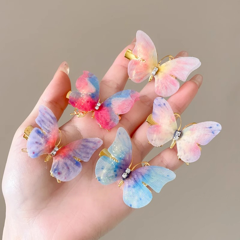 Super hada mariposa horquilla accesorios para el cabello para niños niña bebé lindo tocado horquilla niña flequillo clip lateral tocado