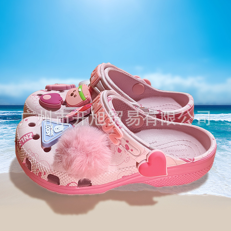 Cross Ruby Children's Croc Shoes Summer Brown Bear Girls' Baotou Sandals Boys' Beach Shoes Wholesale