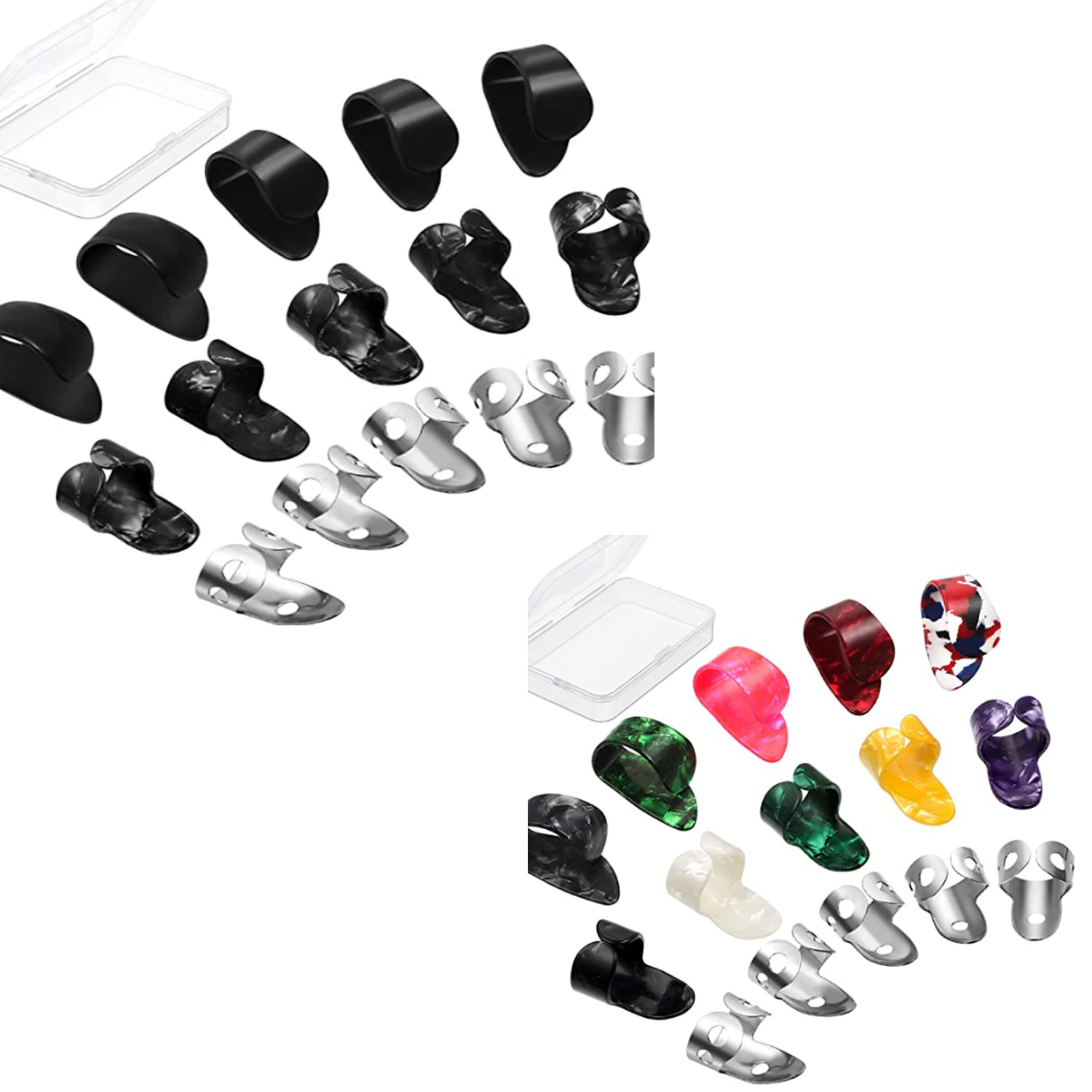 Guitar Pick suit dedo traje de la manga con la Caja