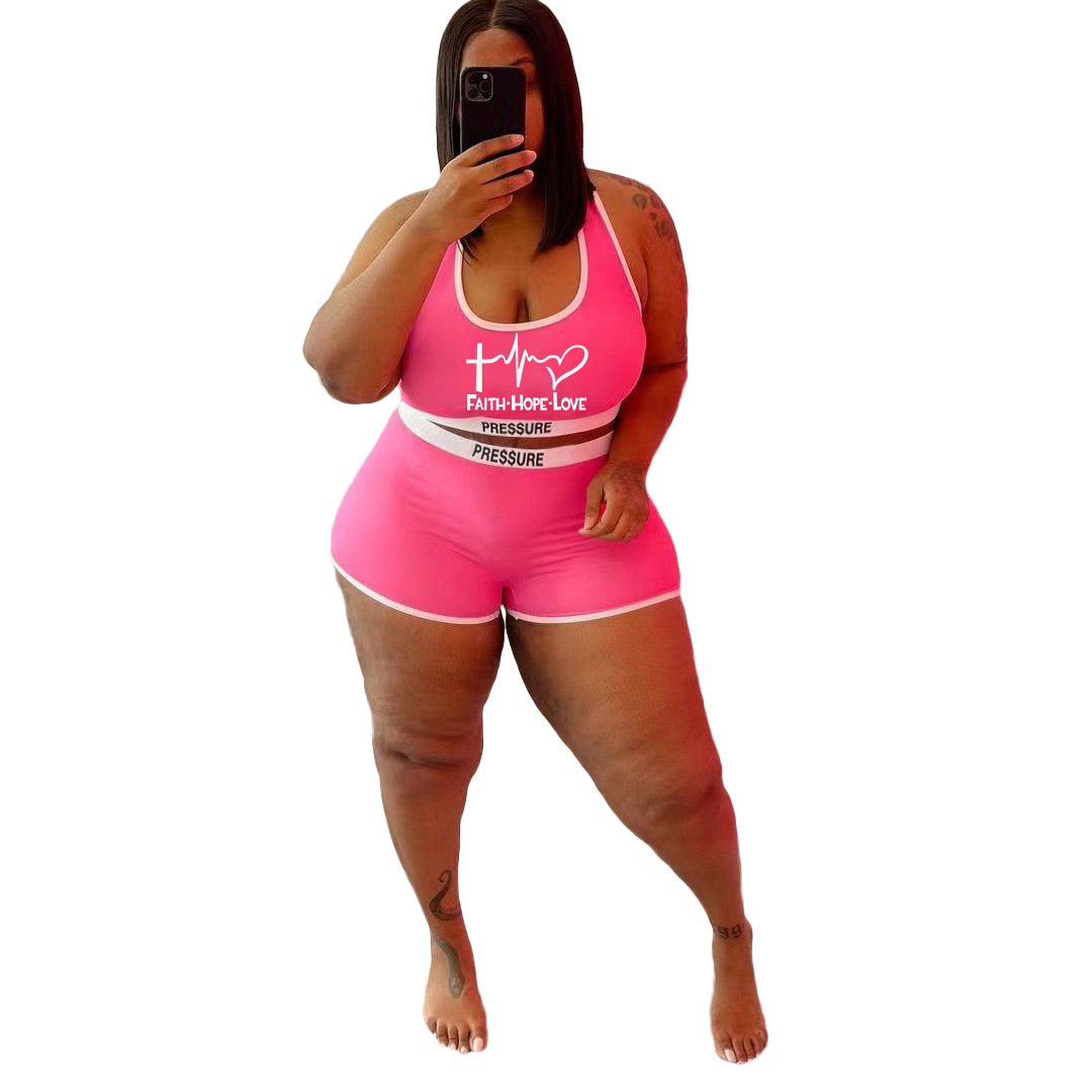 Vêtements pour femmes Station indépendante mode décontracté saint valentin Sexy imprimé maillot de bain deux pièces ensemble_voghion.com