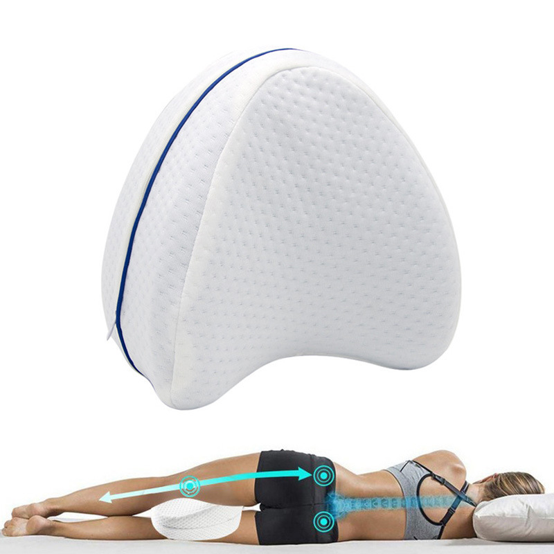 Almohadilla de pie de espuma de memoria clip de pierna almohada en forma de corazón almohada de pierna que forma rebote lento lado almohada para dormir mujeres embarazadas cojín de pierna almohada transfronteriza
