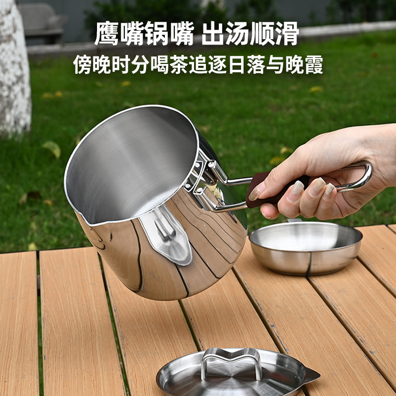 Ollas para exteriores Ollas pequeñas extraíbles portátiles Ollas de leche de acero inoxidable 316 Ollas para acampar sin conductor Ollas universales