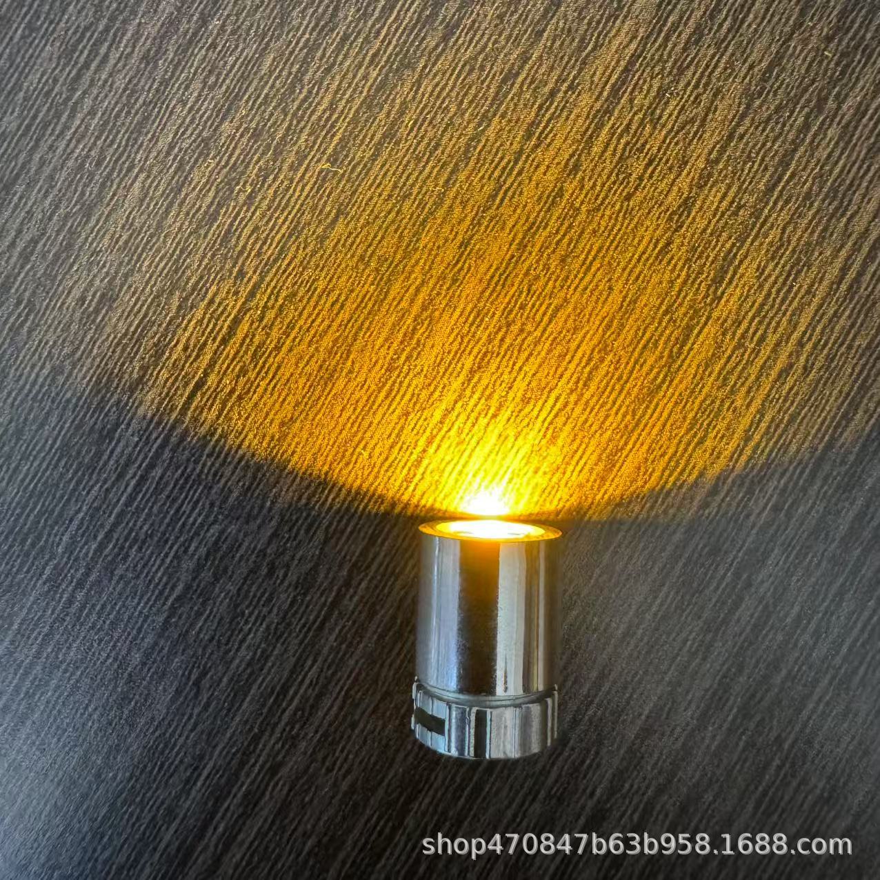 Electroplated pen light yellow light (battery included)