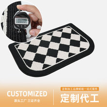 跨境進門門口防滑墊入戶門丙綸地墊家用客廳黑白除塵門墊吸水腳墊