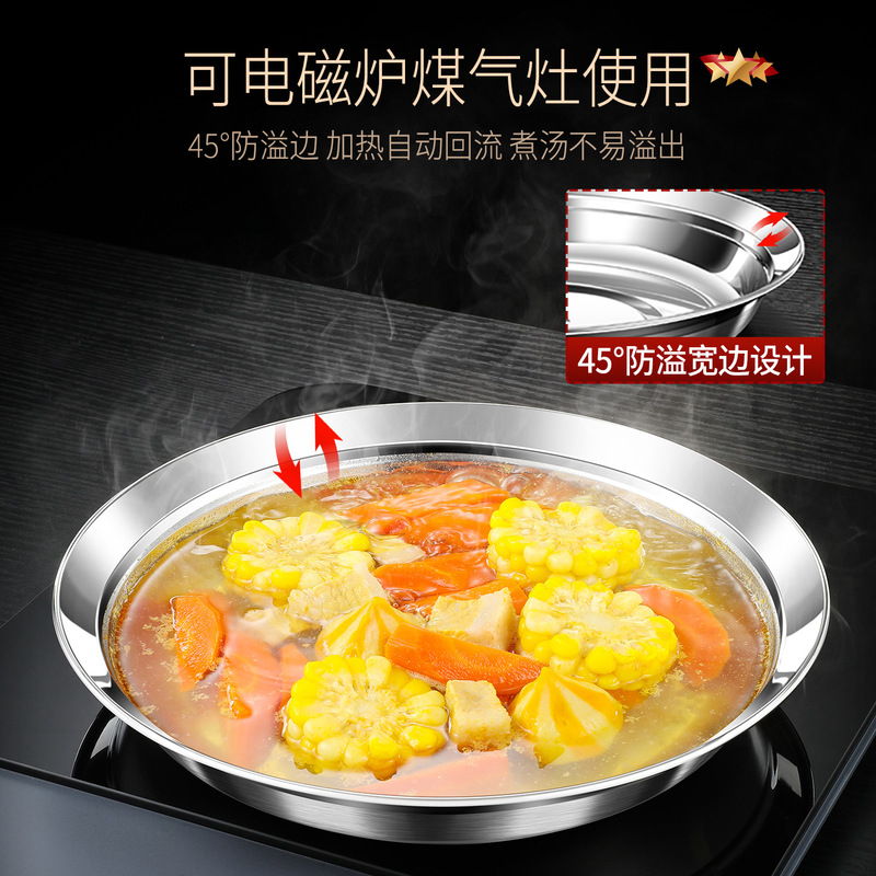 吉度加厚316不锈钢盘子食品级小碟子家用备菜盘防溢圆盘餐盘餐具|undefined
