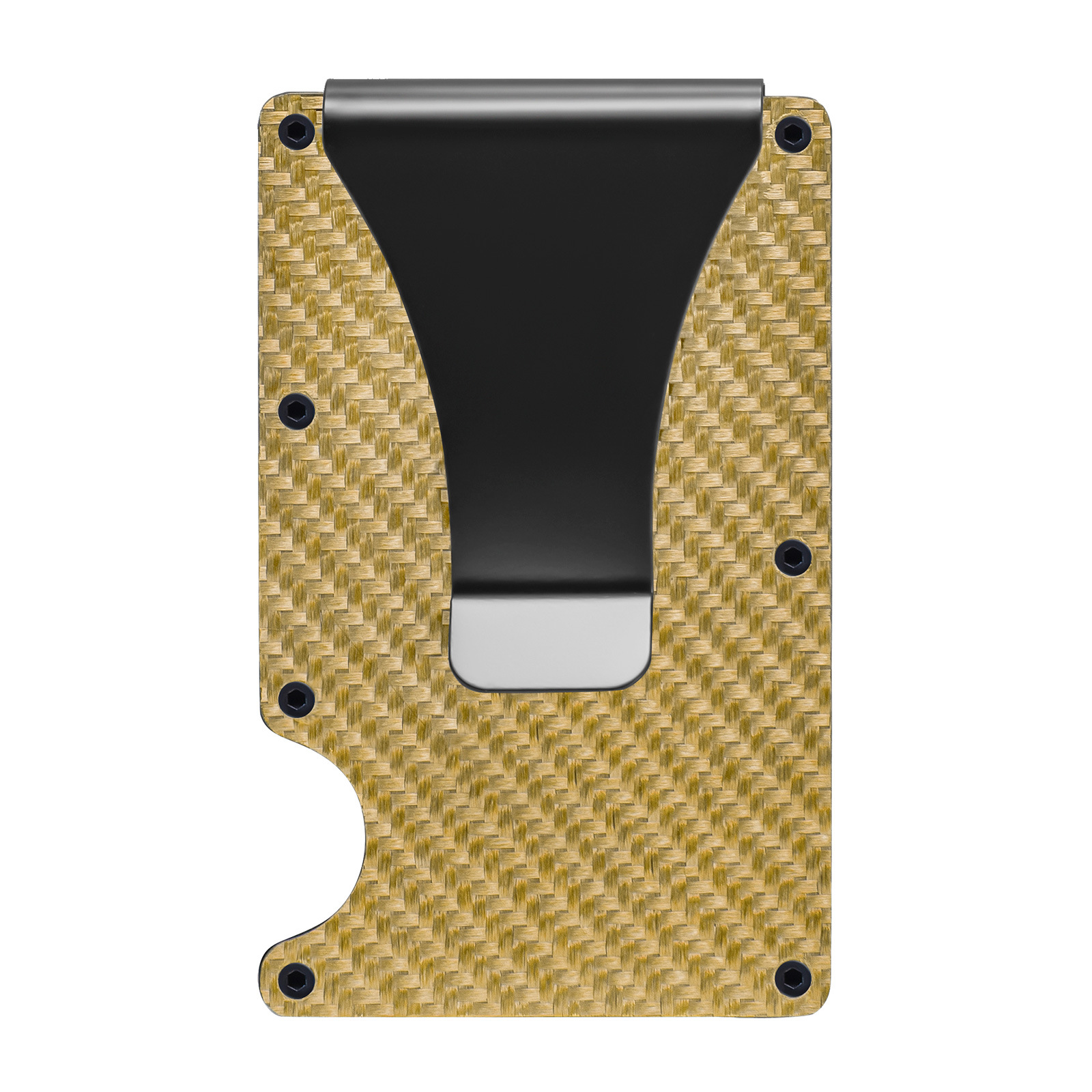 Cartera metálica de fibra de carbono con bloqueo RFID, diseño antirrobo, ideal para tarjetas de crédito o identificación, venta directa de fábrica