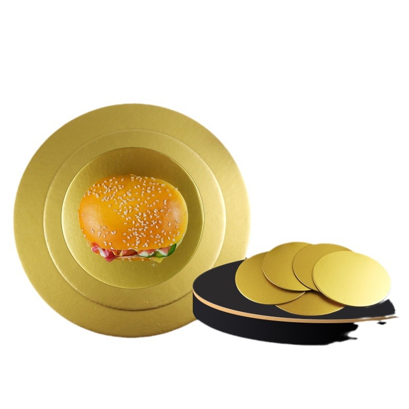 Mousse estera de postre tarjeta de oro patrón de estera de la torta de la tarjeta estera de oro cuadrado redondo triángulo de la torta almohadilla de papel soporte inferior