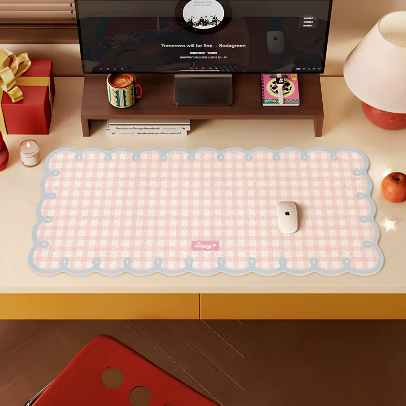 Mouse Pad Desk Mat Leather Home from Yomiego