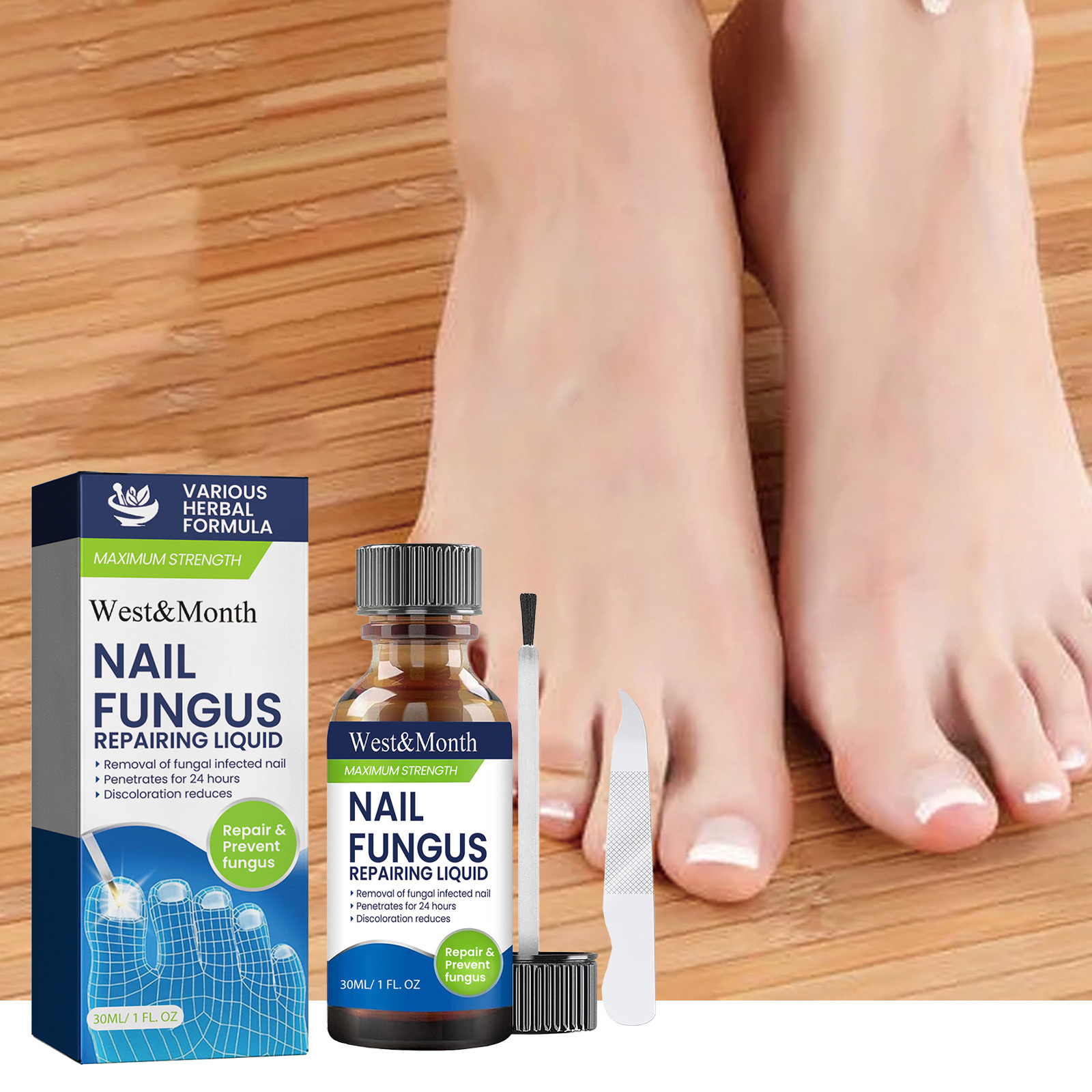 West&Month Nail Care Solution Hand and Foot Nail Care Application Care Solution