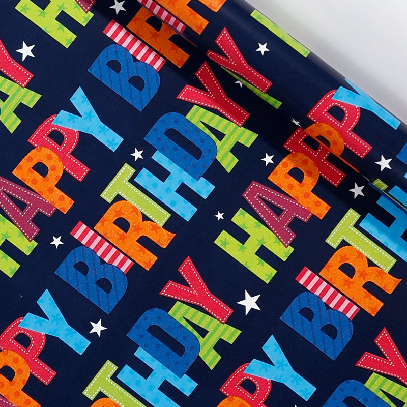 생일 시리즈-검은 생일 편지/롤; 0.43*3M