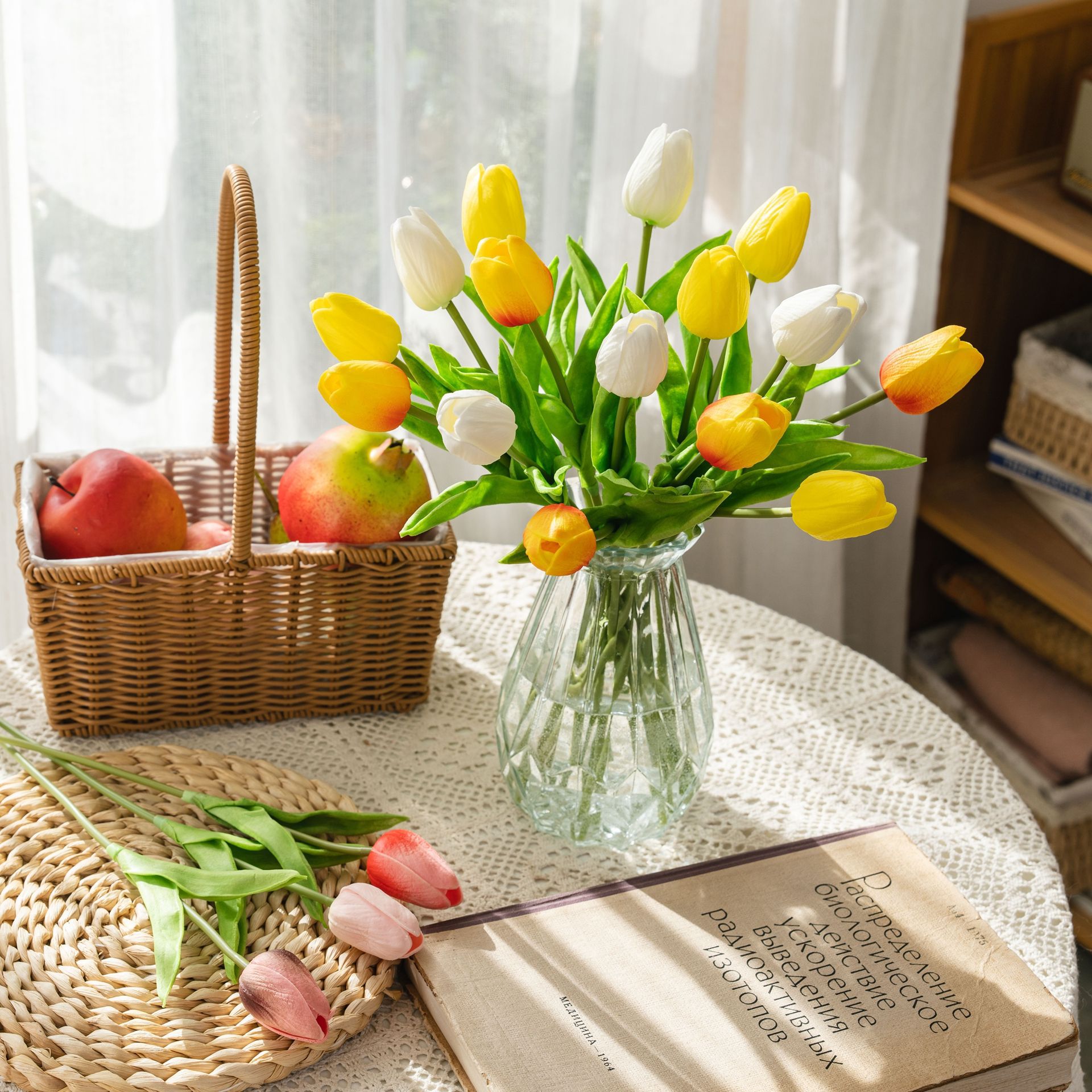 Ins Style Artificial Flowers, Mini Tulips, Amazon Wish Cross-Border Wedding Decorations, Rose Flower Manufacturer