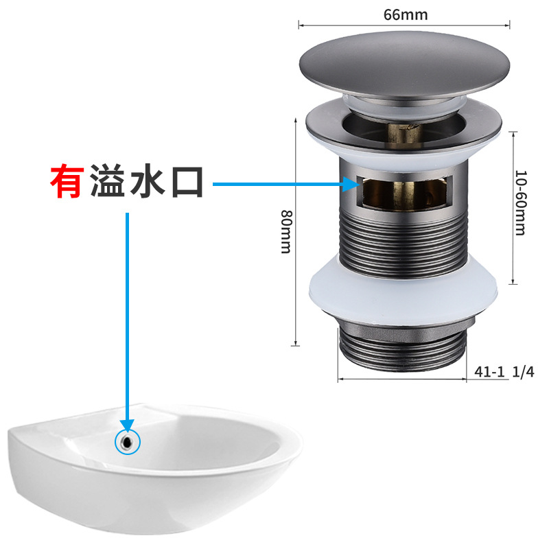 Tipo A sin tubería de desviación con puerto de desbordamiento (pistola gris)