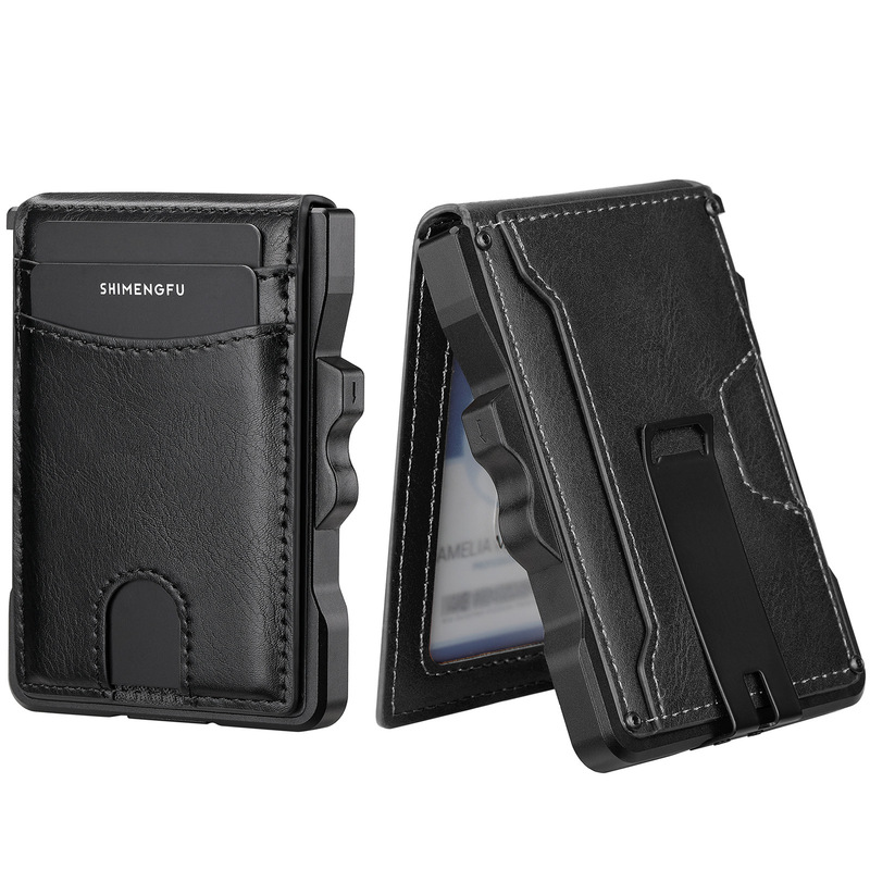 New Men's Business Folding Flip Card Holder with Rfid Anti-Theft Protection, Cross-Border Multifunctional Wallet Side Push Yc01 New Men's Business Folding Flip Card Holder with Rfid Anti-Theft Protection, Cross-Border Multifunctional Wallet Side Push Yc01