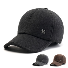 帽子男士冬天中老年人保暖鸭舌帽老人爸爸爷爷棉帽加绒护耳棒球帽