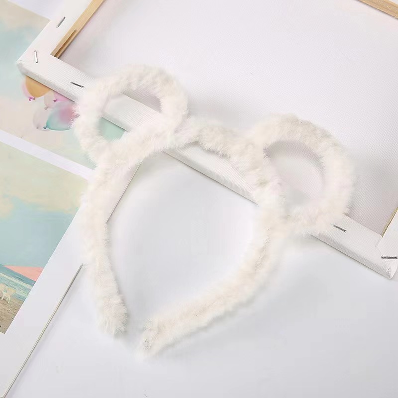 글로우 없음 미키 머리띠 랙 화이트