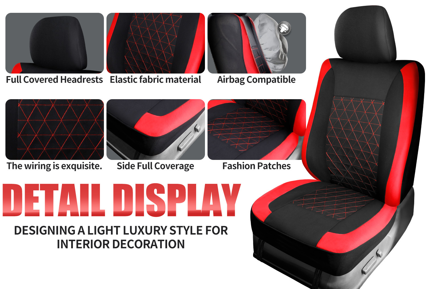 Factory Wholesale Car Seat Covers, Diamond Embroidered Seat Covers, Universal Seat Covers, Foreign Trade Cross-Border Five-Seater Full-Cover Car Seat Covers