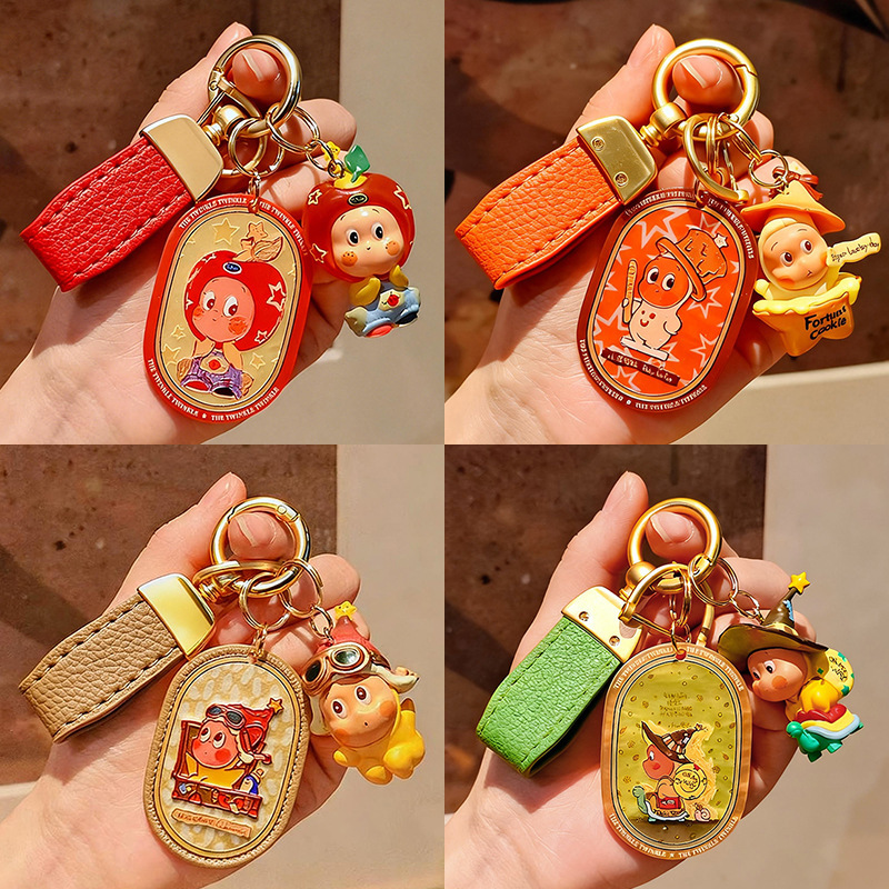 Biscuit Star Character Pendant Red Cartoon Cute Little Figure Keychain Sweet Ins-Style Bag Accessory