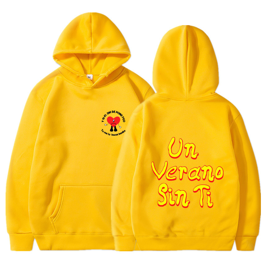 Nuevo otoño e invierno transfronterizo un verano sin ti bad bunny nuevo álbum sudadera con capucha