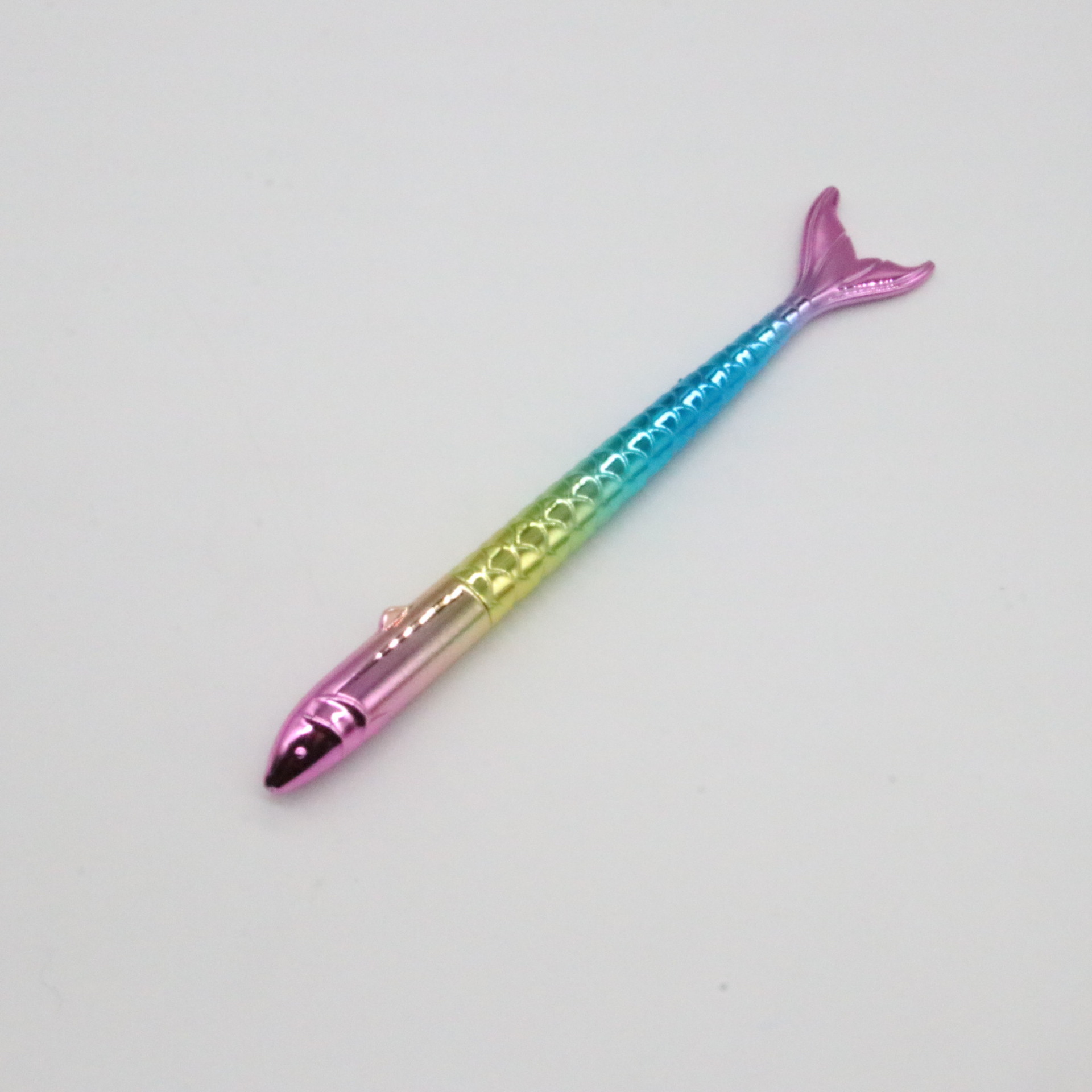 Gradiente sirena pluma de gel pluma lindo bolígrafo superficie chapada en aluminio regalo tienda principal empuje 4 colores opcionales
