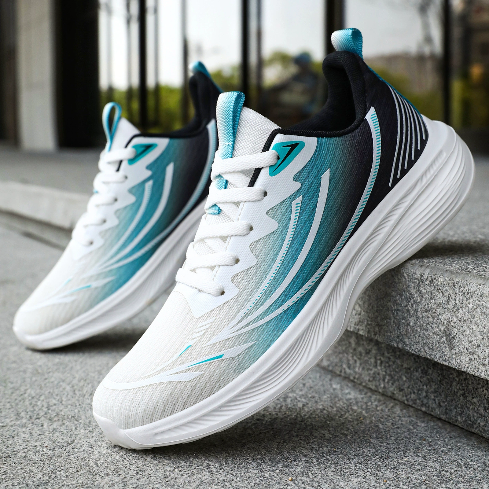 Мужские кроссовки, популярные, модные, дышащие сетчатые туфли, дропшиппинг, удобные, стильные, мягкая подошва, не утомляющие, для бега