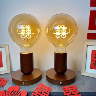 原创双喜灯结婚喜字婚房创意台灯结婚长明灯新婚礼物夜灯