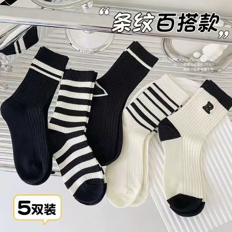 Zhuji ソックス レディース ショートソックス 夏 薄手 シンプル スタイル ホワイト スプライス ソックス 多用途 ロートップ ソリッド カラー ショート ソックス|undefined
