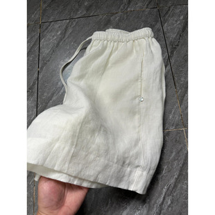 Fashion Versatile Cotton and Linen Sports Wide Leg Shorts 2025 Summer Thin Stretch Waist Drawstring Linen Pants