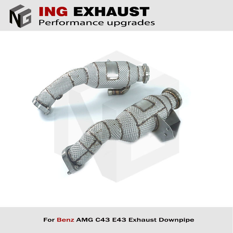 Suitable for Mercedes-Benz C43 E43 E400 2016+ 3.0T W213 AMG stainless steel catalytic noise reduction pipe