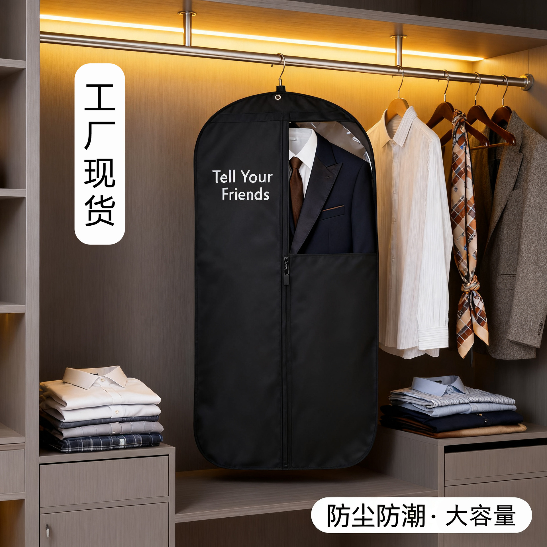 西服防尘罩婚纱套西装手提式防尘套出旅行西装加厚防水手提纳