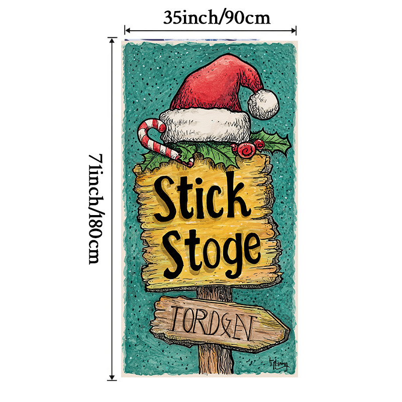 Lámparas de color de Navidad cubierta de tela decoración puerta de poliéster de alta densidad tela de fondo de Año Nuevo fiesta de puerta de entrada amueblado tapices