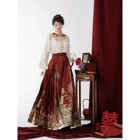 Воротник, Hanfu, вечернее платье, юбка, комплект, китайский стиль