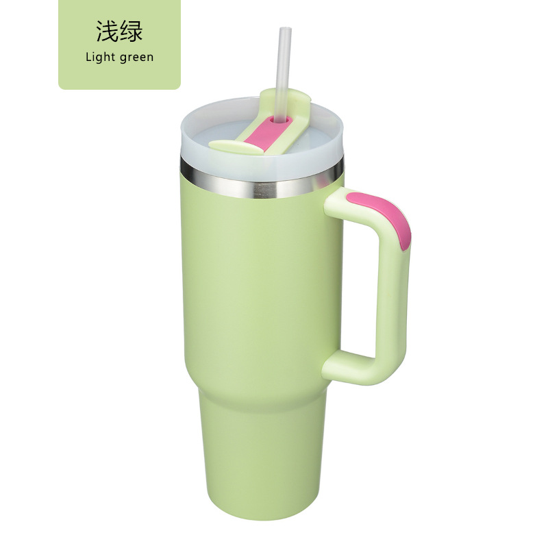 Nuevo transfronterizo 40oz mango de segunda generación Copa calentador de hielo Taza preservación del calor preservación en frío 304 taza de vacío de acero inoxidable con paja