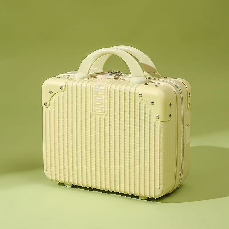 Maleta retro Estuche cosmético de 14 pulgadas Maleta pequeña Mini recuerdo Caja de contraseña ligera pequeña Caja de viaje