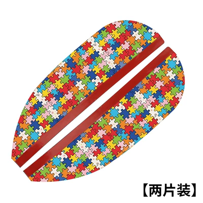 Rearview mirror rainproof sticker, decorative accessory, carbon fiber pattern - uv-graffiti-rain-visors-colorful-puzzle-set-of-two