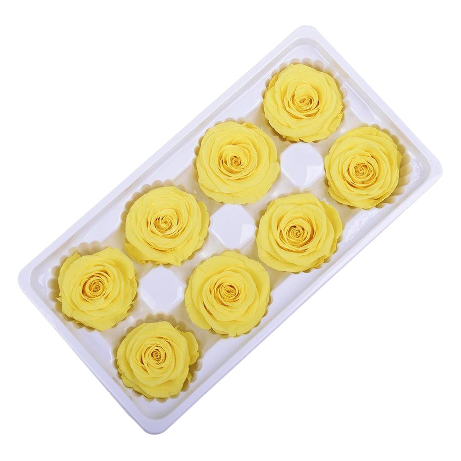 Naxi Queen flor eterna 4-5cm8 Paquete de un nivel Eternal Rose material Yunnan Kunming flores preservadas hecho a mano DIY