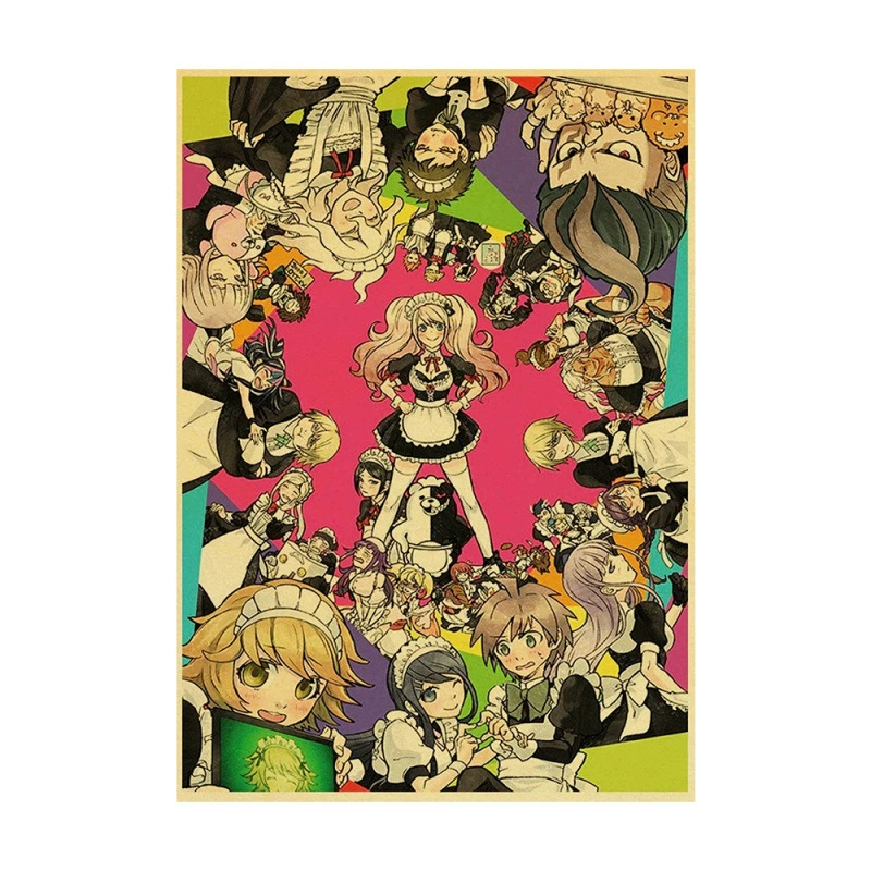 [亚马逊速卖通日本动漫Danganronpa 装饰画帆布画芯海报]