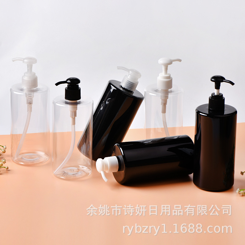 500ml平肩矮款+圆头泵塑料分装瓶乳液瓶