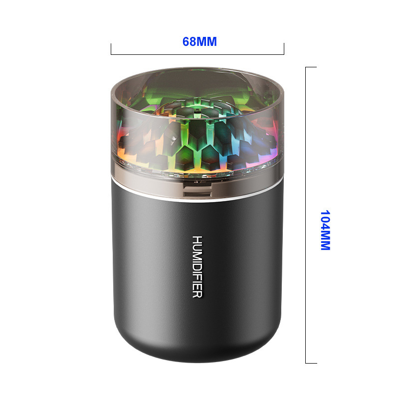 25跨境新款迷你加湿器车载桌面小巧便携大雾量七彩夜灯轻音加湿器|undefined