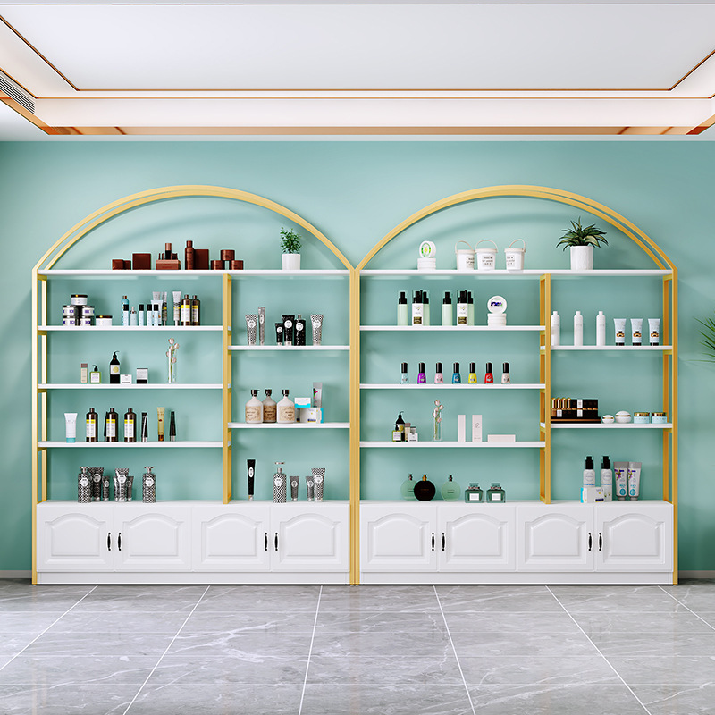 商用化妆品展示柜产品陈列柜美容院手办展示架理发母婴店超市货架