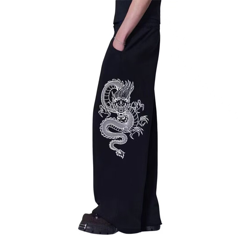 New Cross-Border Versatile Jogger Loose Sweatpants Unisex Casual Fleece-Lined Sports Pants Fitness Long Pants Cotton Fashion Style