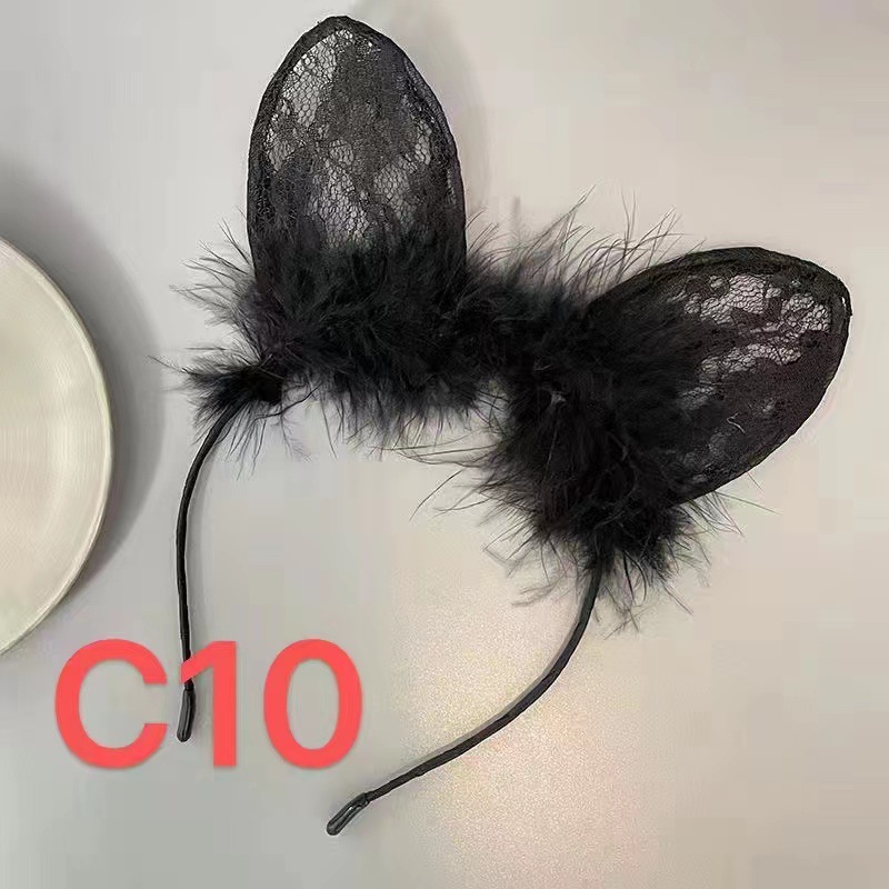 Sensory Accessory Set with Eye Mask, Cat Ear Headband, Bell Collar and Lace Gloves — detail image 11