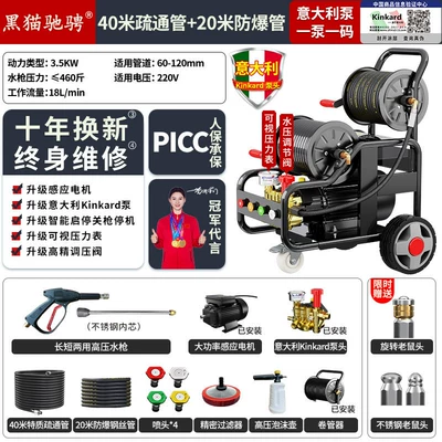 Car washing machine Machine Automatic Water Rat Professional - small-household-dredging-cleaning-car-model-italian-brand-pump-two-phase-35-kw-230kg-40m-20m