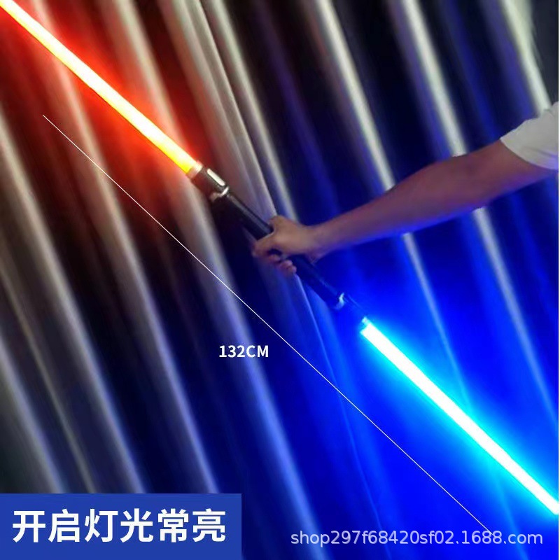 Espada láser telescópica cool Star Wars juguetes infantiles niños píxeles luminosos espada flash LED