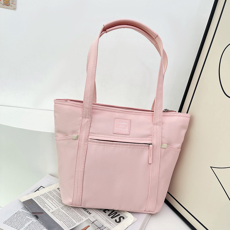 Bolso de mano simple de un solo hombro de gran capacidad en vivo Bolso diagonal de moda casual para mujer 2024