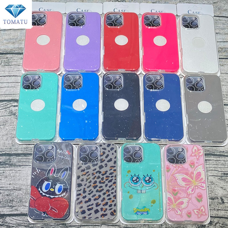 Suitable for Iphone16 Pro Max Mobile Phone Case Daily Work Clothing Pure Color Cartoon Anti-Fall Anti-Skid Crystal Case Suitable for Iphone16 Pro Max Mobile Phone Case Daily Work Clothing Pure Color Cartoon Anti-Fall Anti-Skid Crystal Case