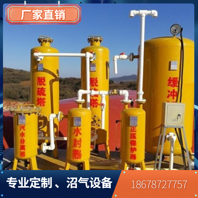养牛场沼气收集净化装置牛场沼气脱硫器脱水塔阻火器沼气净化设备